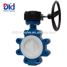 Ductile Iron China Us Lug And Wafer Type Function Application Fully Coated Ptfe Butterfly Valve 3 Inch